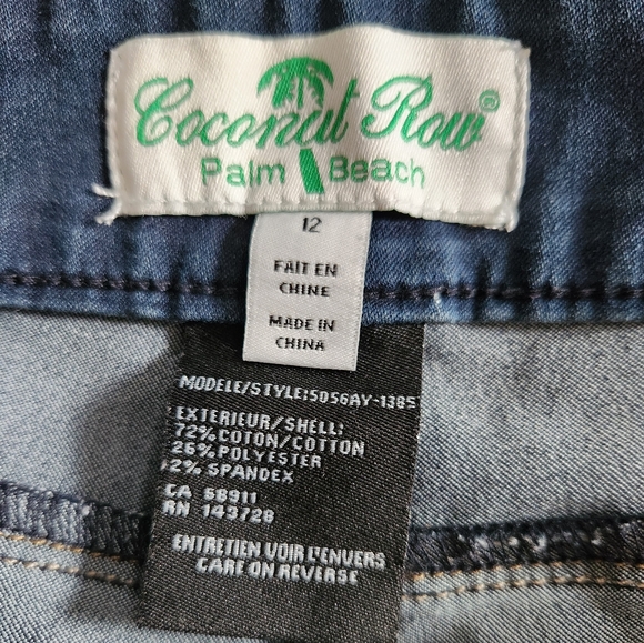 Coconut Row Palm Beach Pull On Jeggings 12 - Picture 6 of 6
